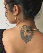 Gold Plated Grey Freshwater pearl necklace handmade by A Creator's Studio