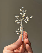 Flower Holder Brooch Silver