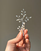 Flower Holder Brooch Silver