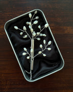 Flower Holder Brooch Silver