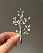 Flower Holder Brooch Silver