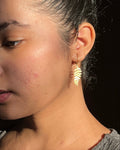 Gold Dipped Botanica Leaf Earrings handmade by A Creator's Studio