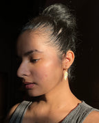 Gold Dipped Botanica Leaf Earrings handmade by A Creator's Studio