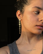 Brass Chakra earrings handmade by A Creator's Studio