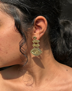 Brass  earrings handmade by A Creator's Studio