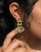Brass  earrings handmade by A Creator's Studio