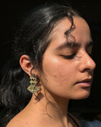 Brass  earrings handmade by A Creator's Studio