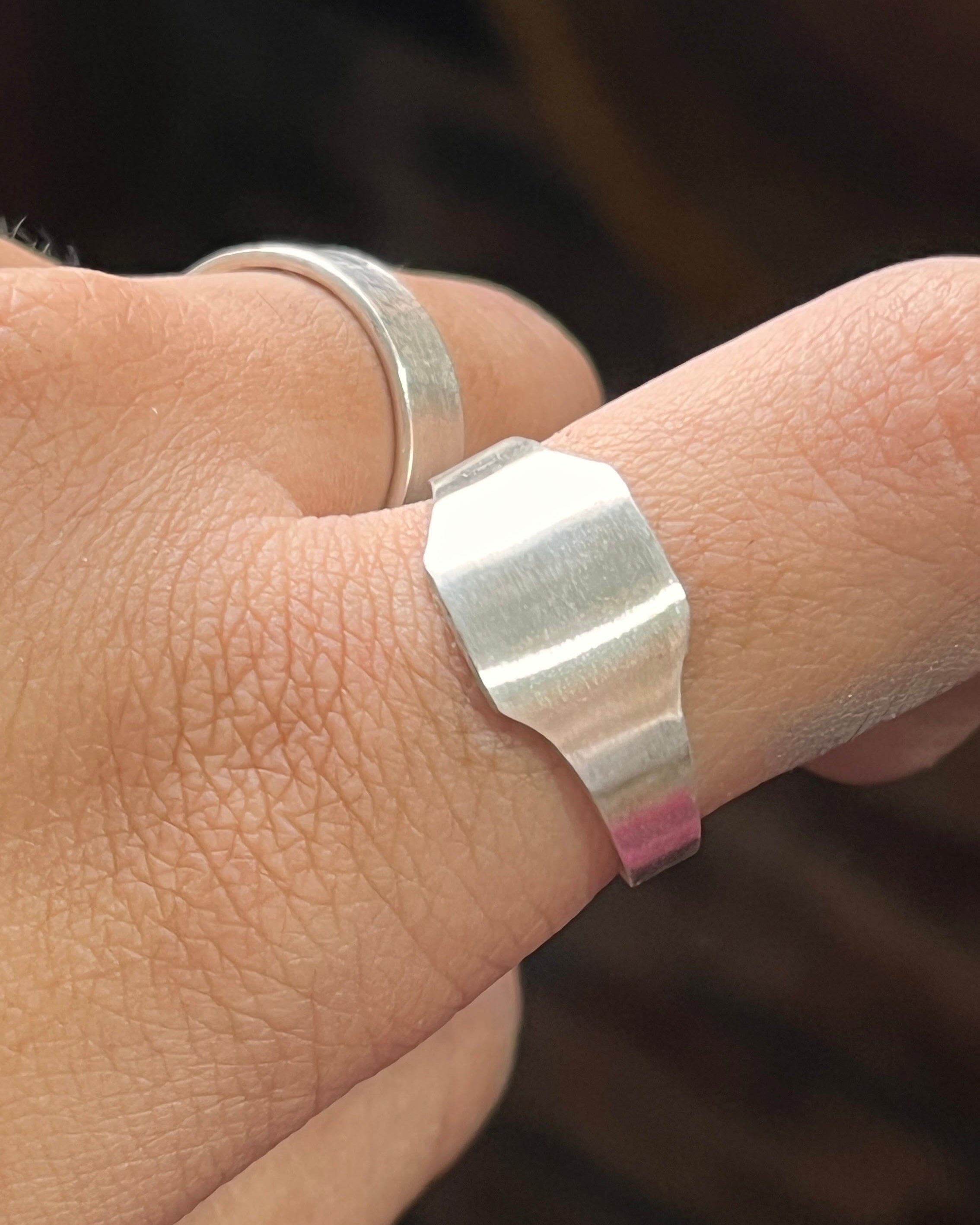 Square Signet Ring Silver