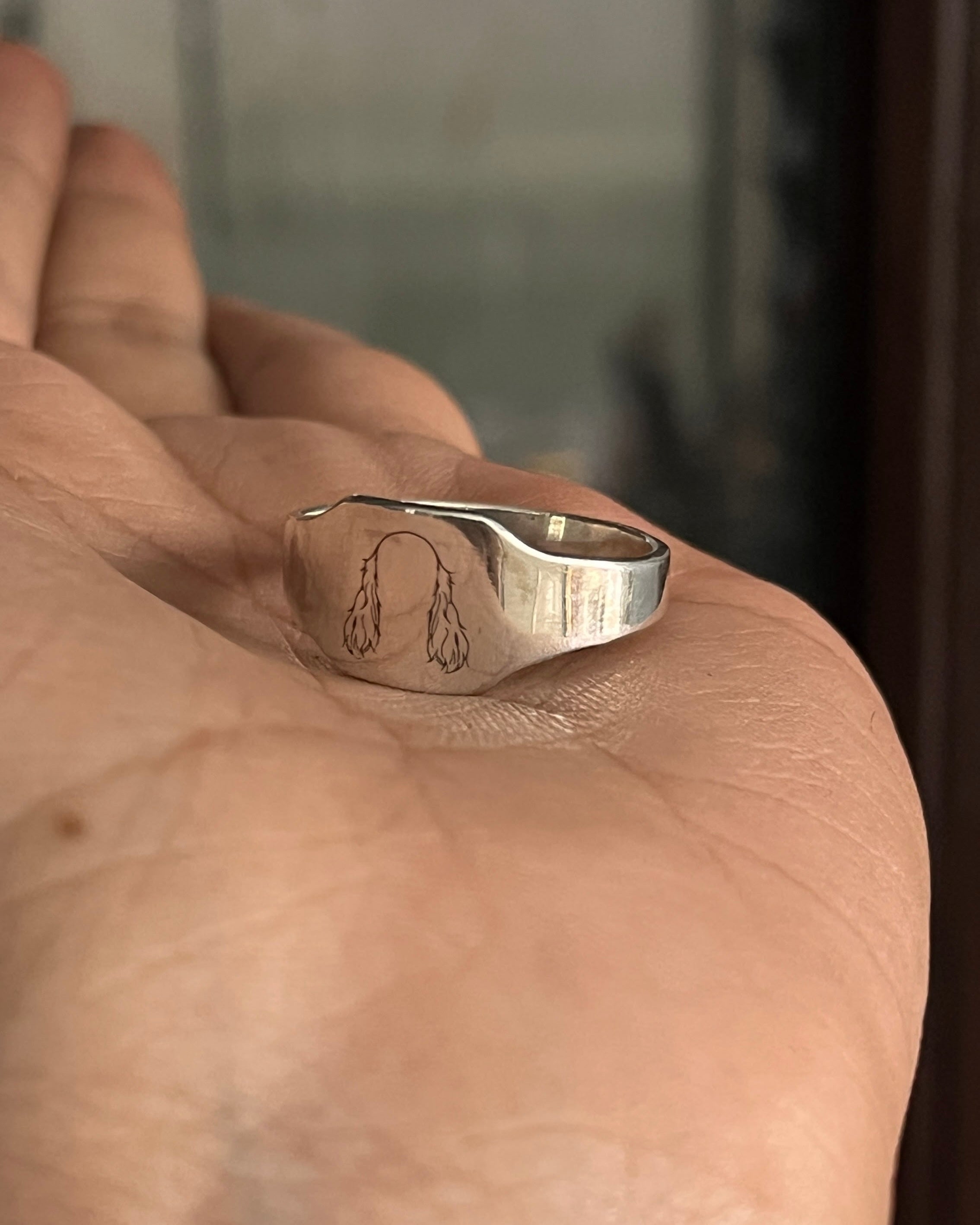 Square Signet Ring Silver