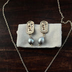 Vintage Grey Pearl earrings