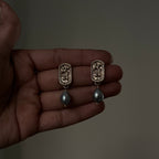 Vintage Grey Pearl earrings