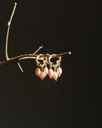 Pink cloud pearl earrings