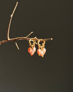 Pink cloud pearl earrings