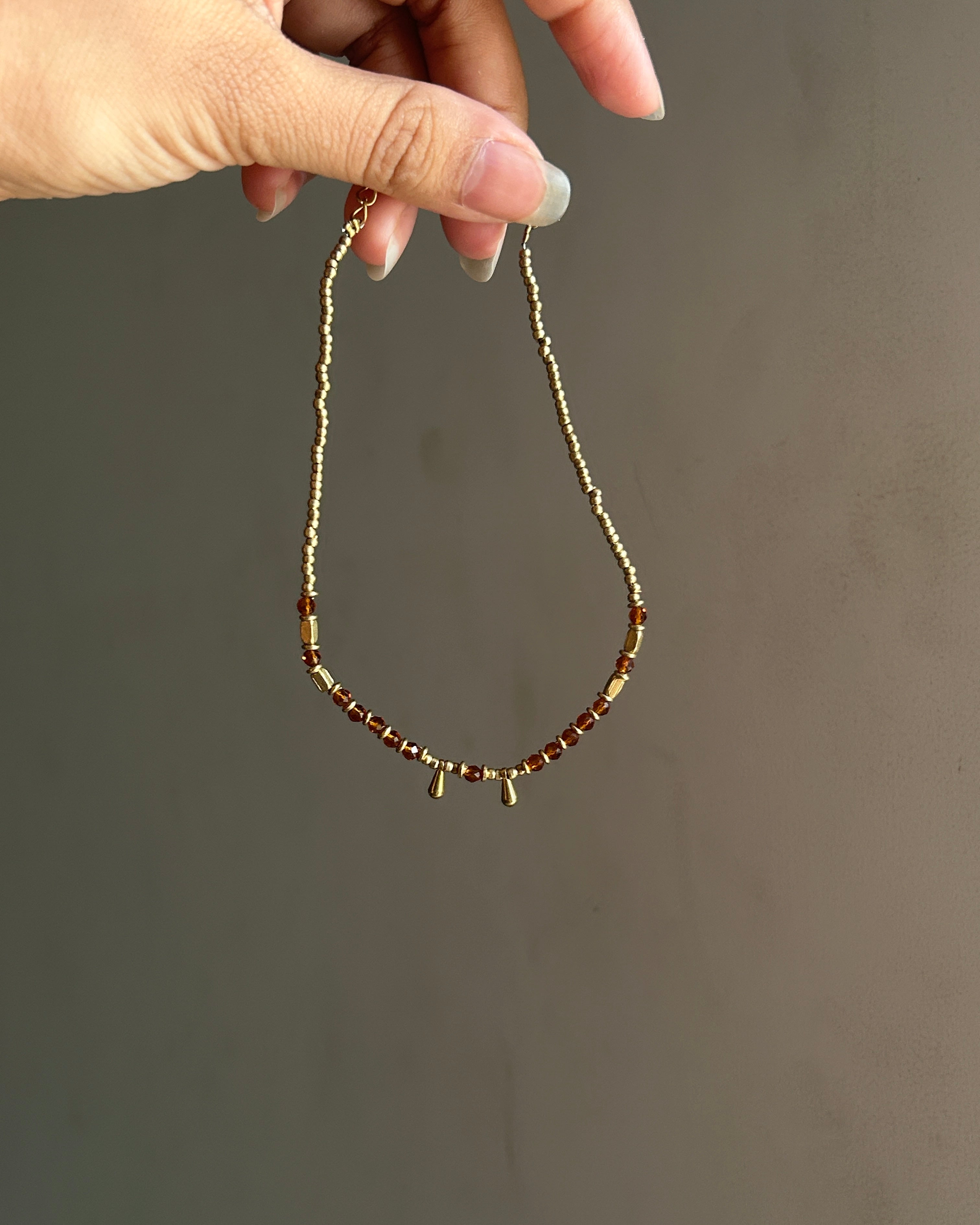 Carnelian crystal Anklet