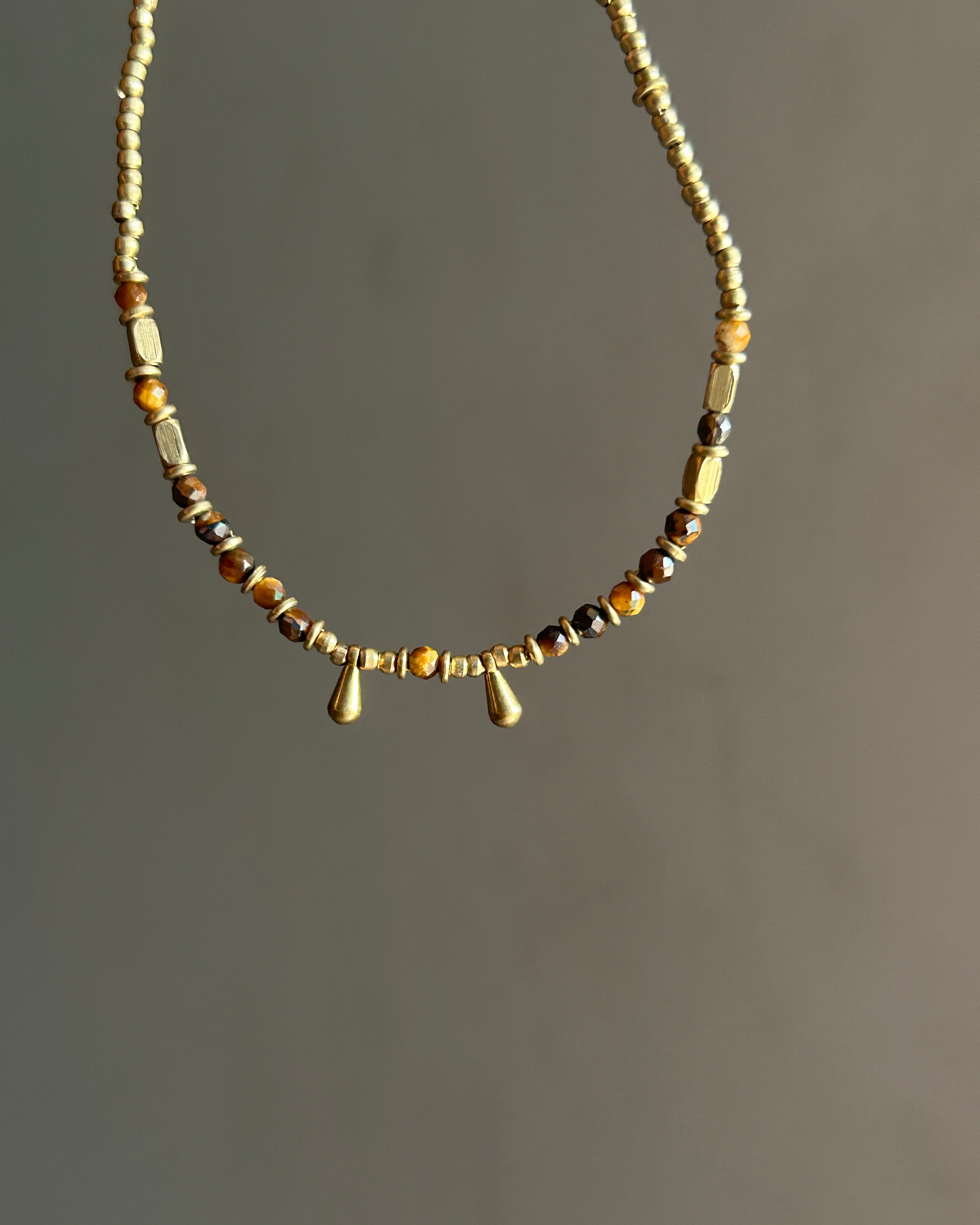 Tiger Eye drop Anklet