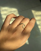 Flat Wave Ring Brass