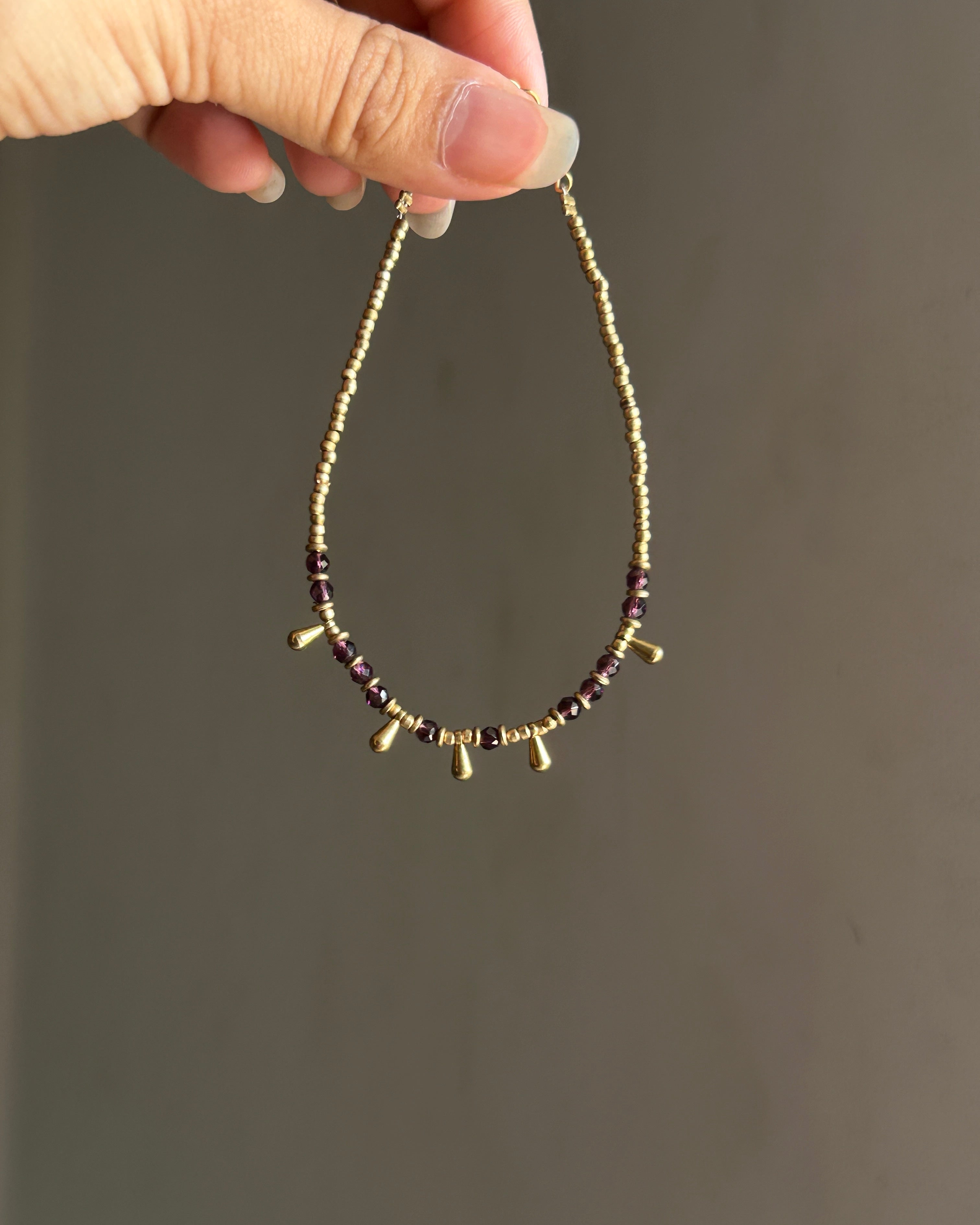 Amethyst Drop Bracelet