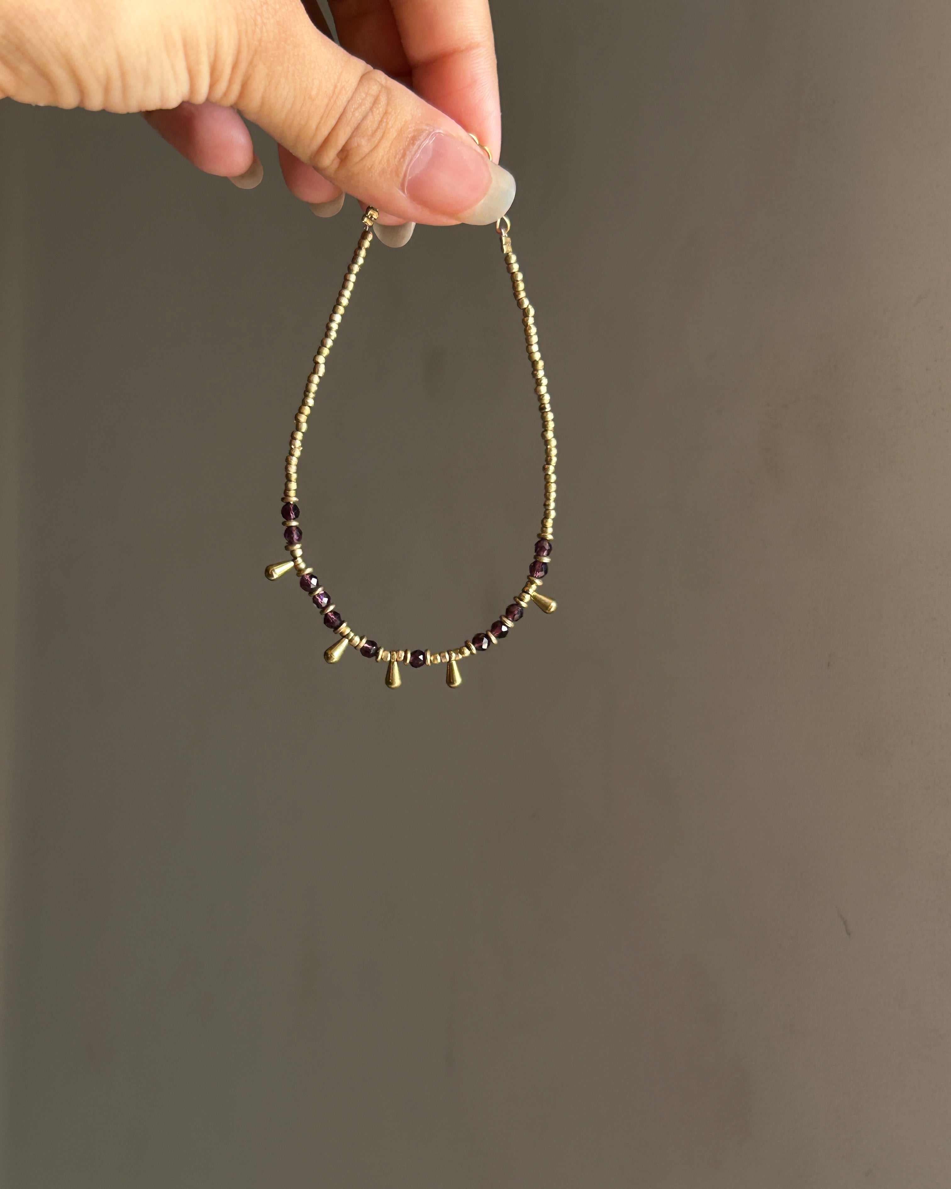 Amethyst Drop Bracelet