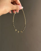 Black Onyx drop Anklet