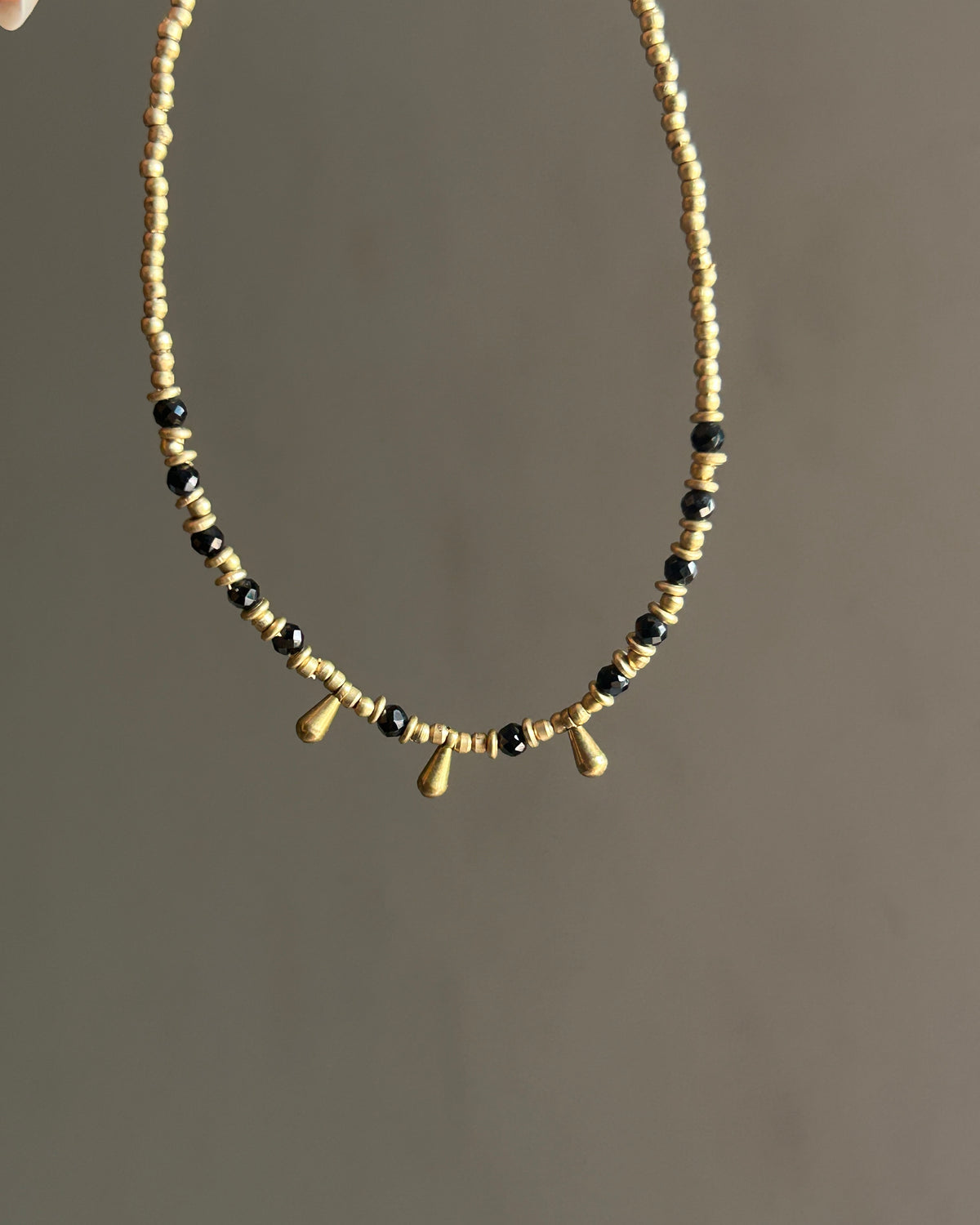 Black Onyx drop Anklet