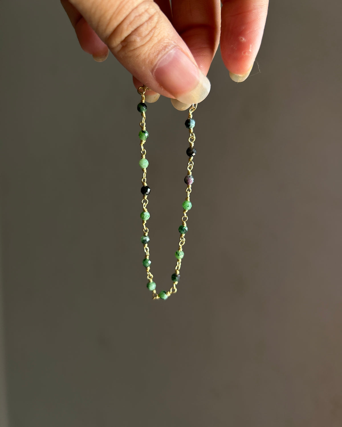 Ruby Zoisite Crystal Bracelet