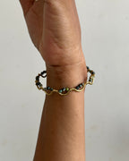 African Turquoise Crystal Bangle
