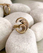 Lunar wave Ring Brass