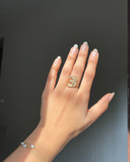 Lunar wave Ring Brass