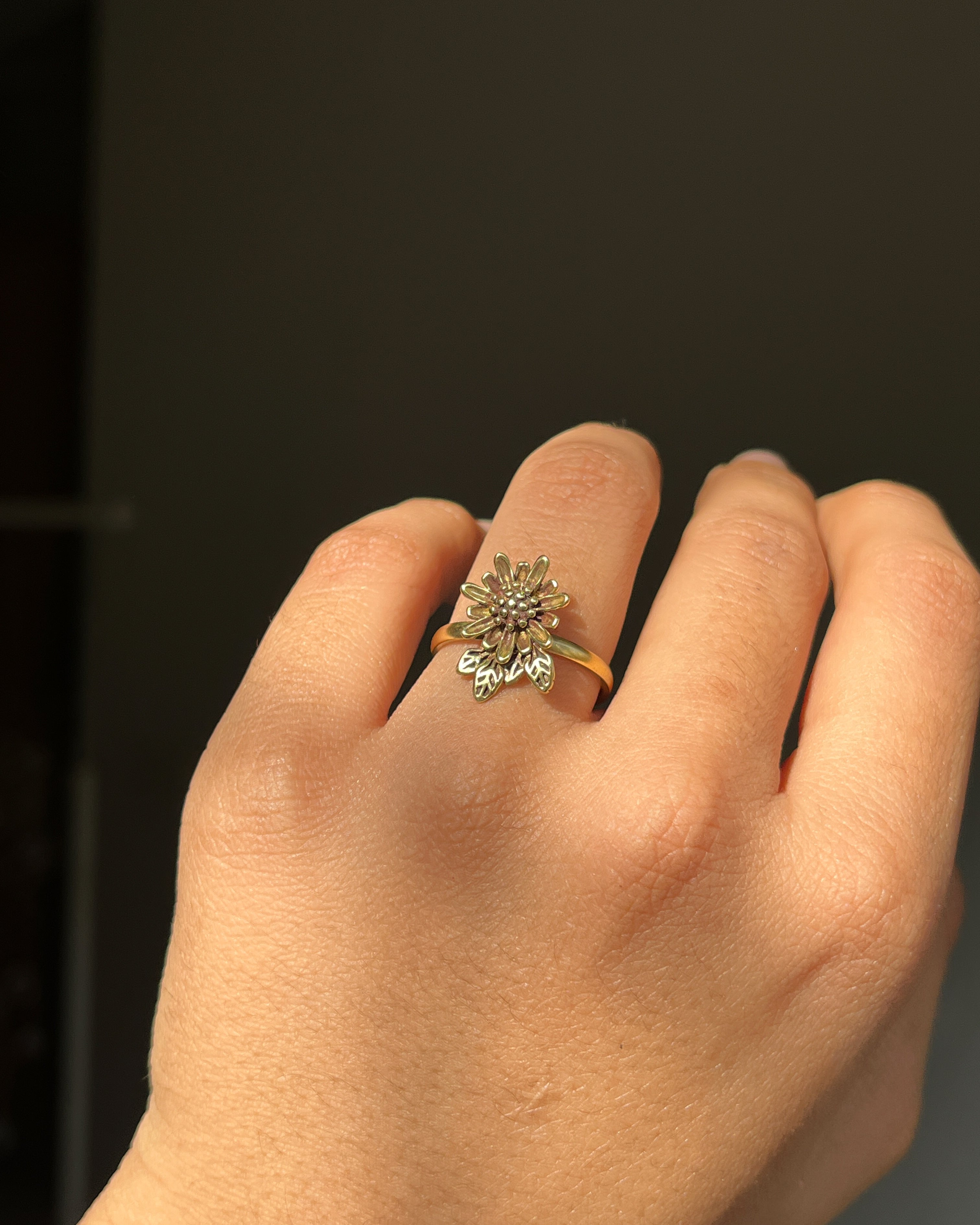 Sunflower Ring Brass
