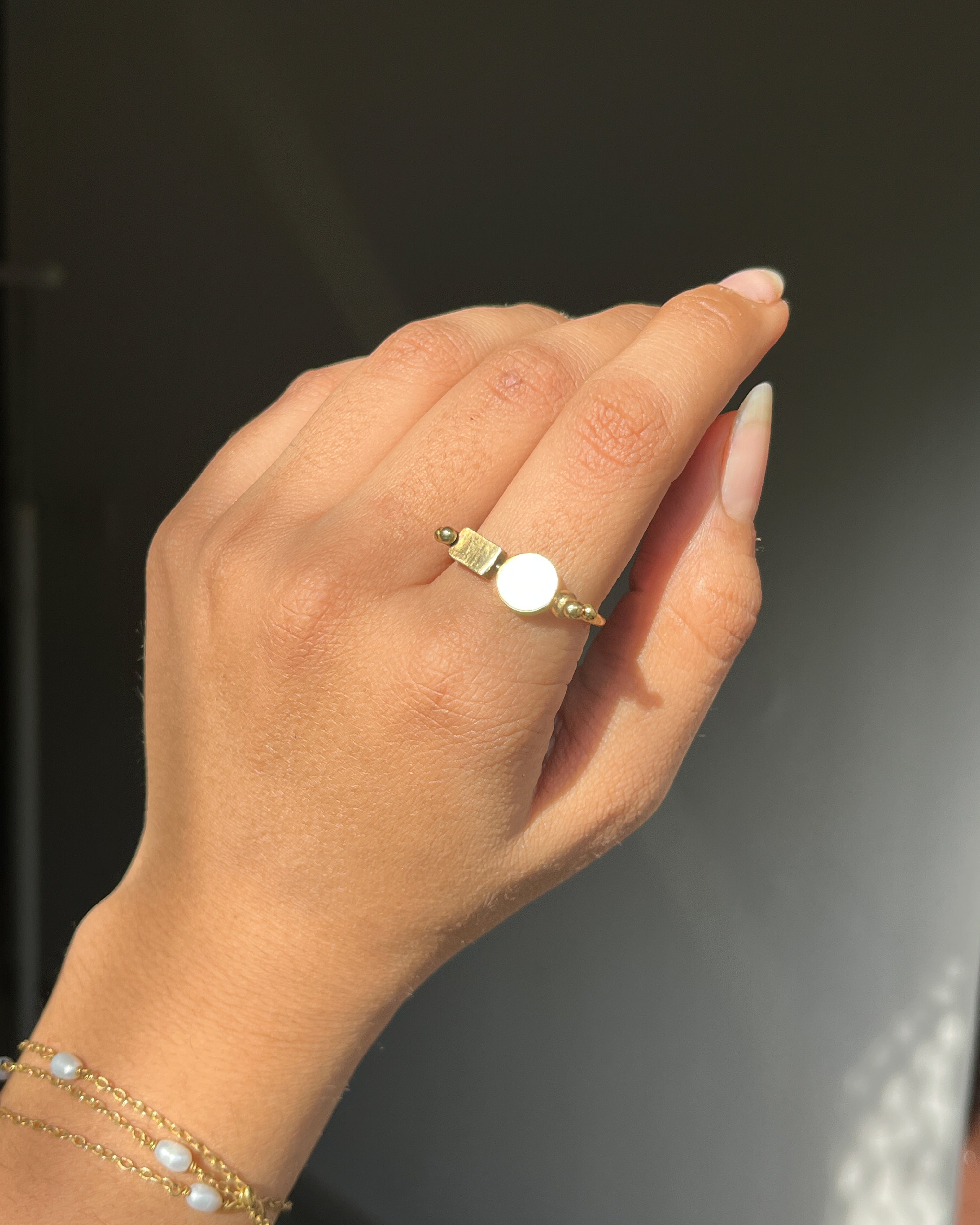 Shape Fidget Ring Brass