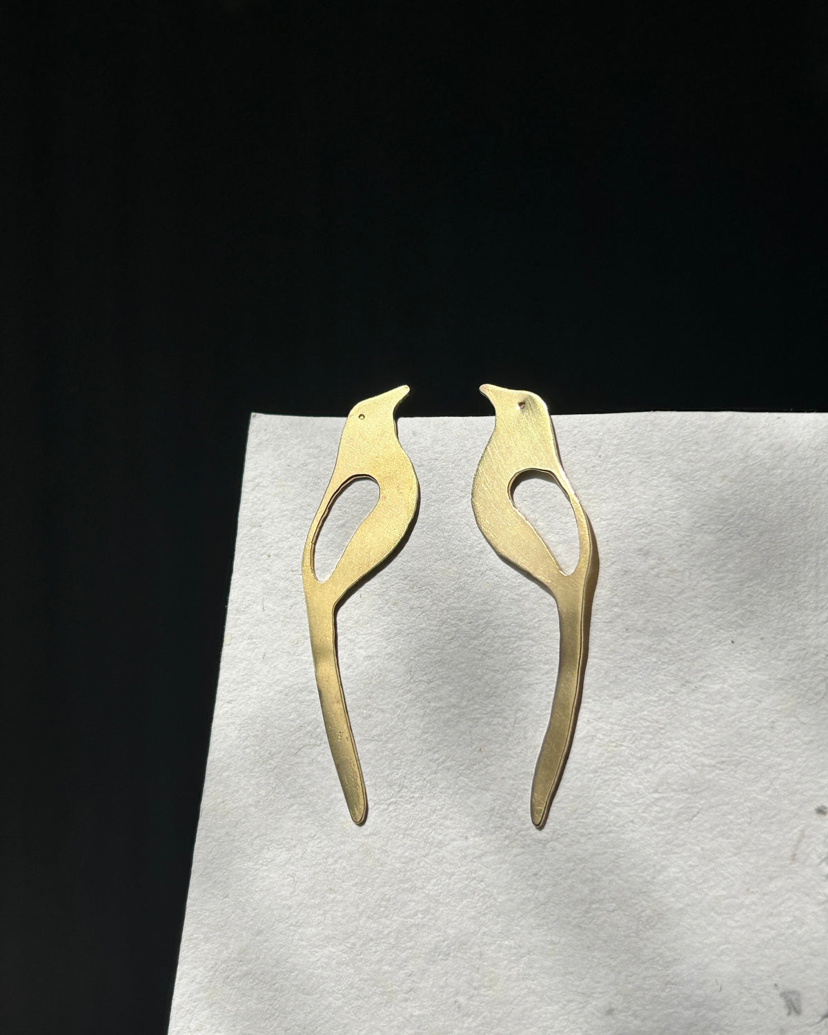 Birdies Brass Earrings