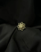 Mandala Flower Ring Brass