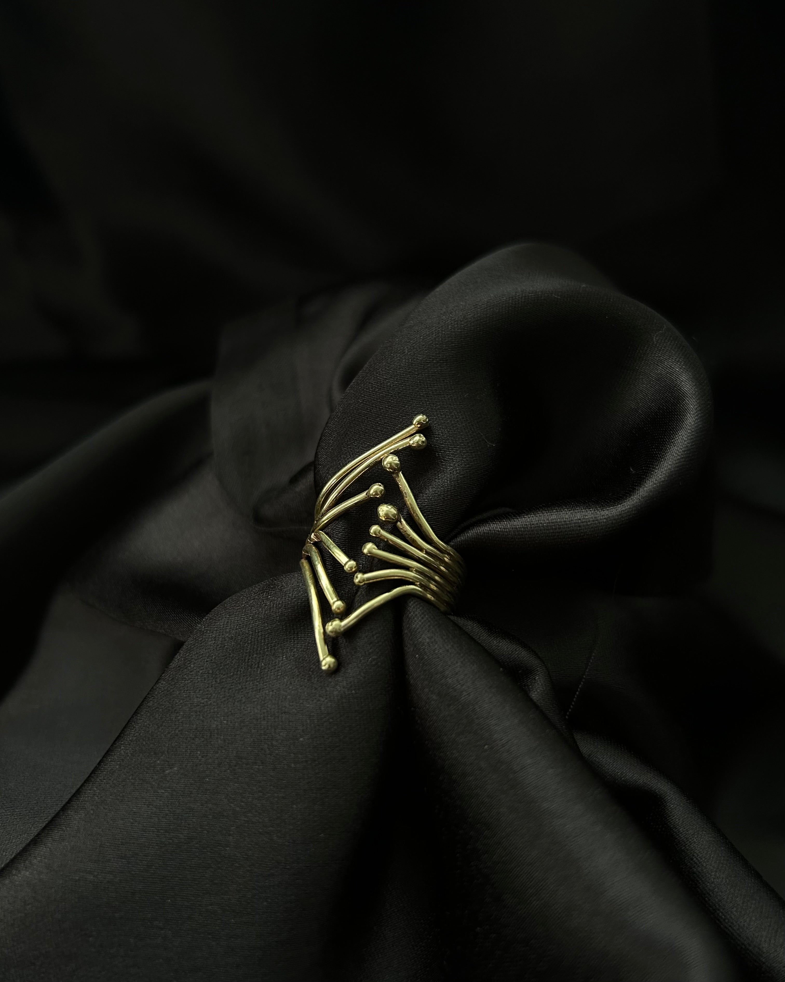 Wavelength Ring Brass