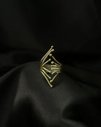 Wavelength Ring Brass