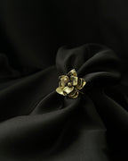 Layered Petals Ring Brass
