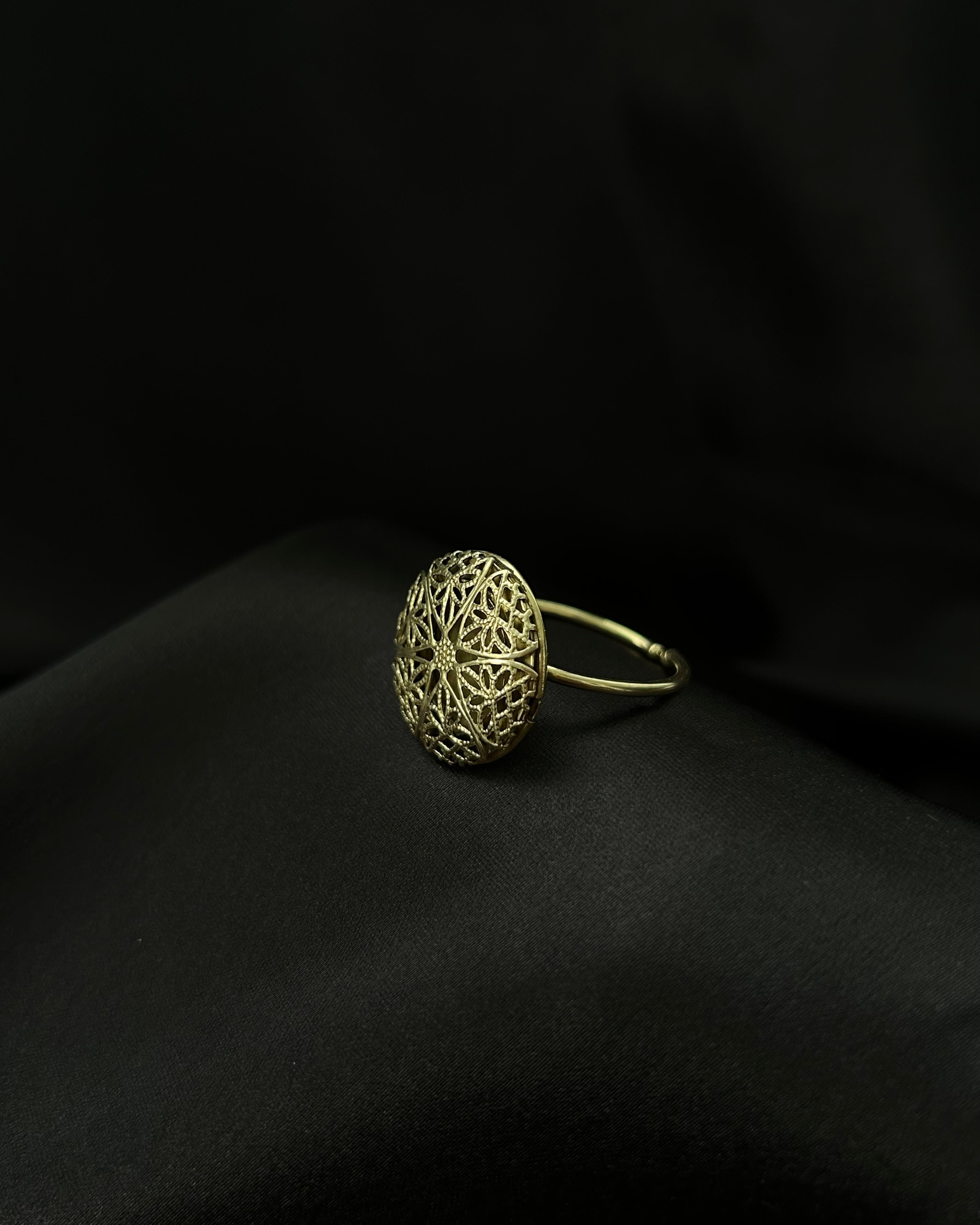 Vintage Memory Ring Brass