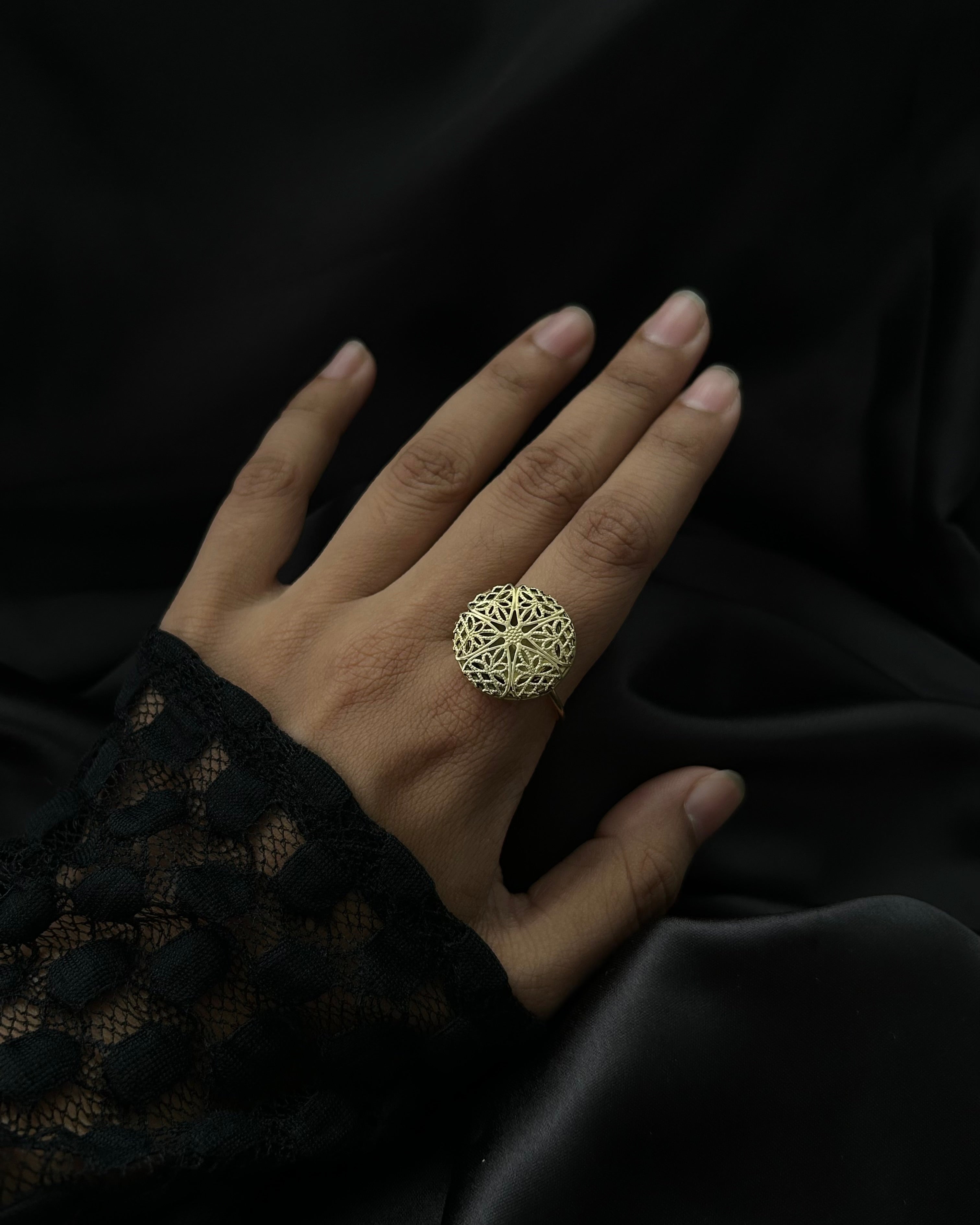 Vintage Memory Ring Brass