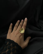 Small Abstract Ring Brass