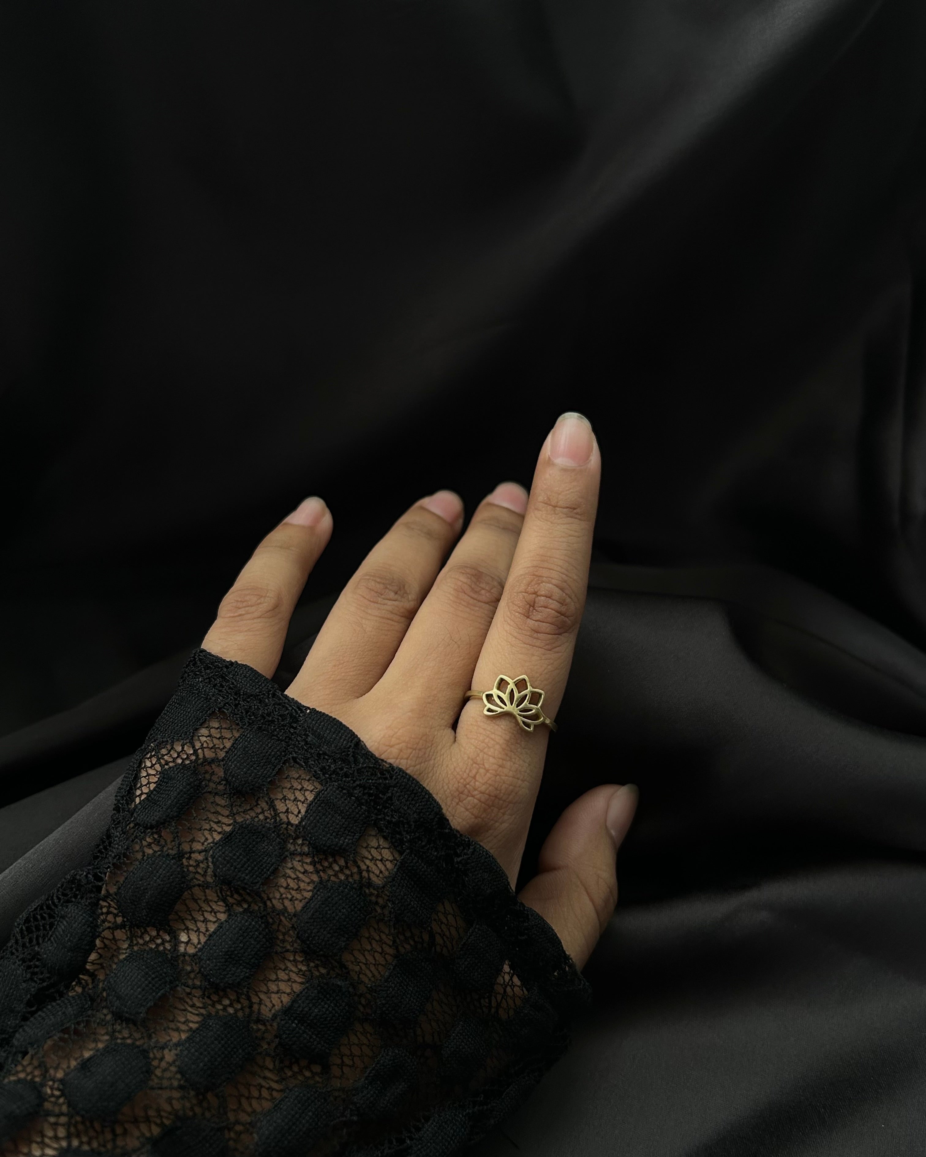 Lotus Ring Brass