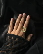 Brass ring with a unique design handmade by A Creator's Studio