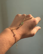 Birth Flower Handchain Brass