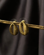 Brass earrings handmade by A Creator's Studio