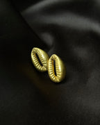 Brass earrings handmade by A Creator's Studio