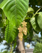 Brass earrings handmade by A Creator's Studio
