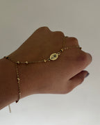 Birth Flower Handchain Brass