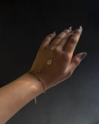 Birth Flower Handchain Brass