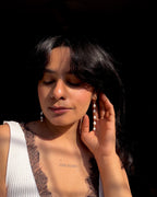 Long White Pearl Danglers
