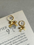 Gold Dipped Bow Earrings