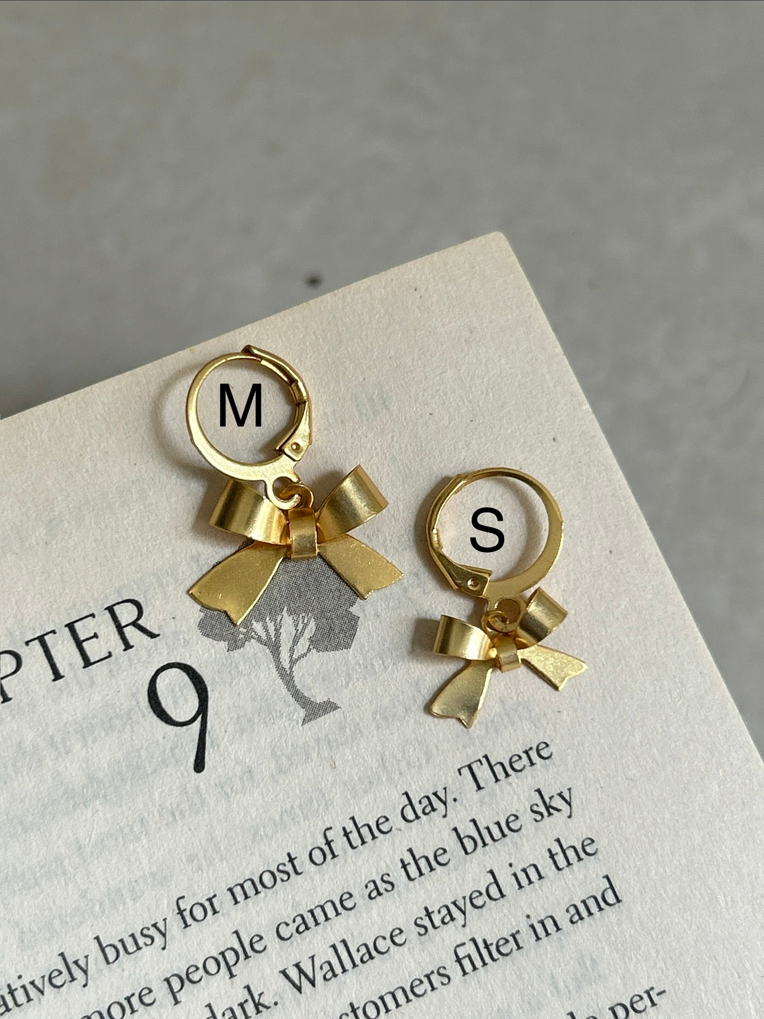 Gold Dipped Bow Earrings