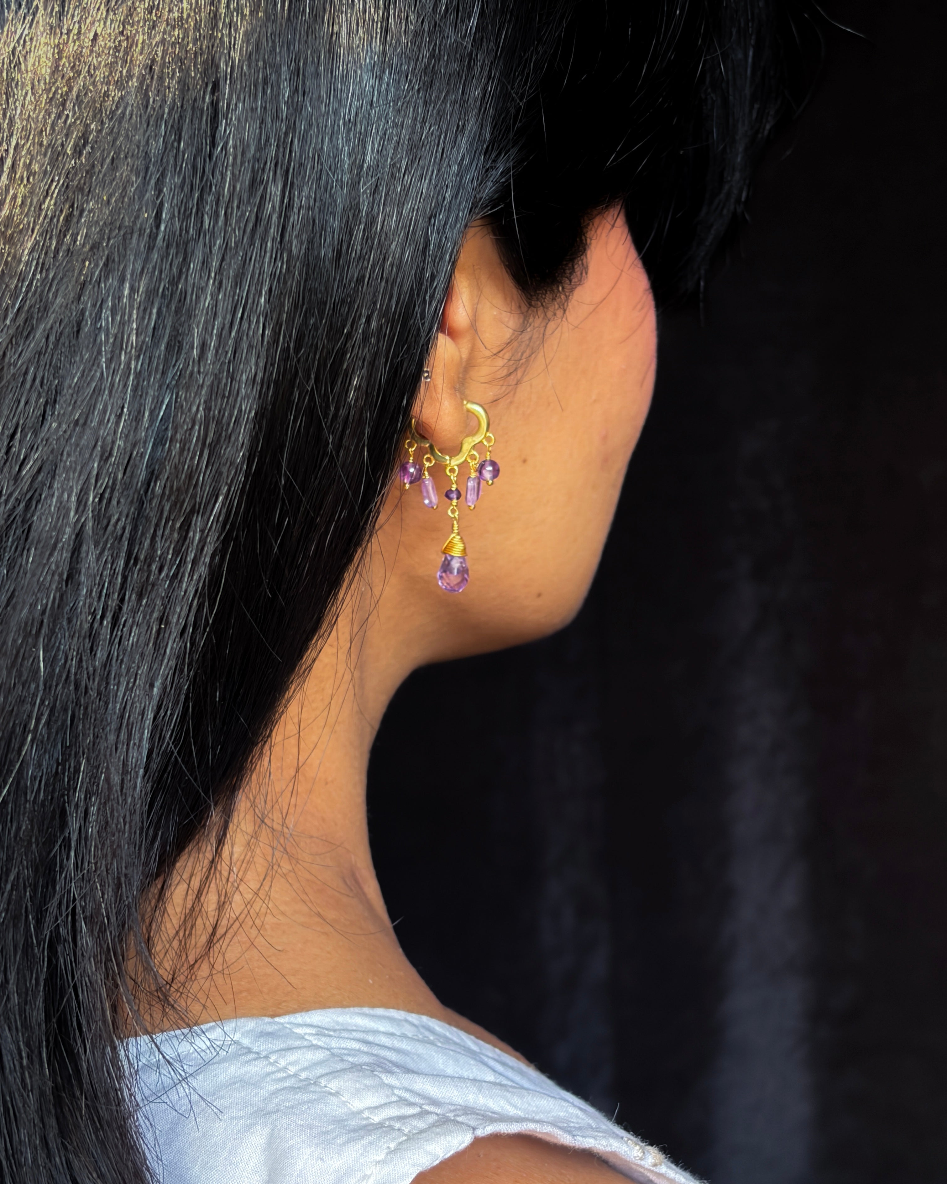 Amethyst Chandelier Earrings